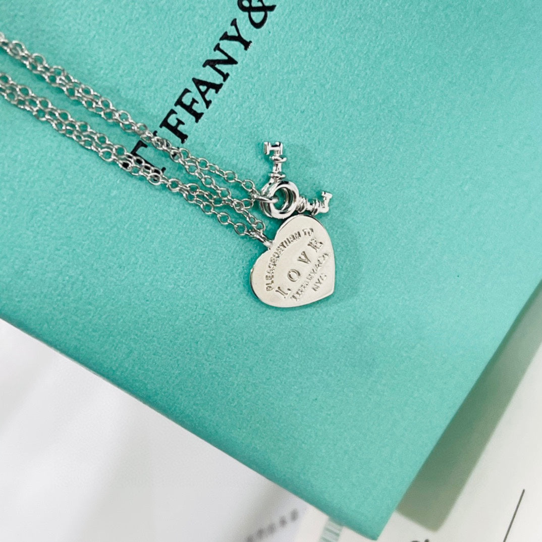 18K Tiffany Heart Tag Key Bracelet