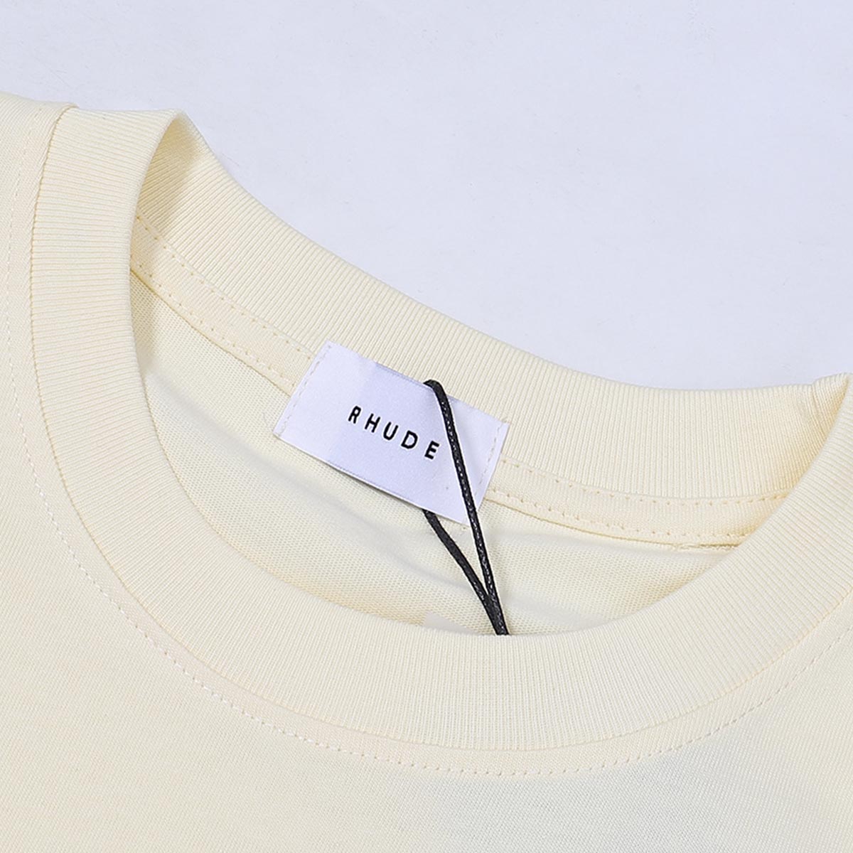 Rhude T-shirts Ski Club Letter Print Versatile Casual Short Sleeve Men and Women