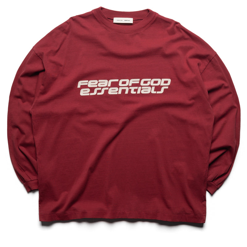 Fear Of God Essentials 90's L/S Tee - Crimson