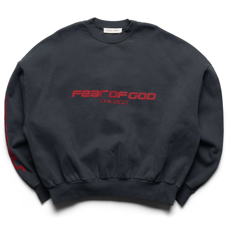 Fear Of God Essentials Chicago Heavy Fleece Cropped Sweatshirt - Iron Grey