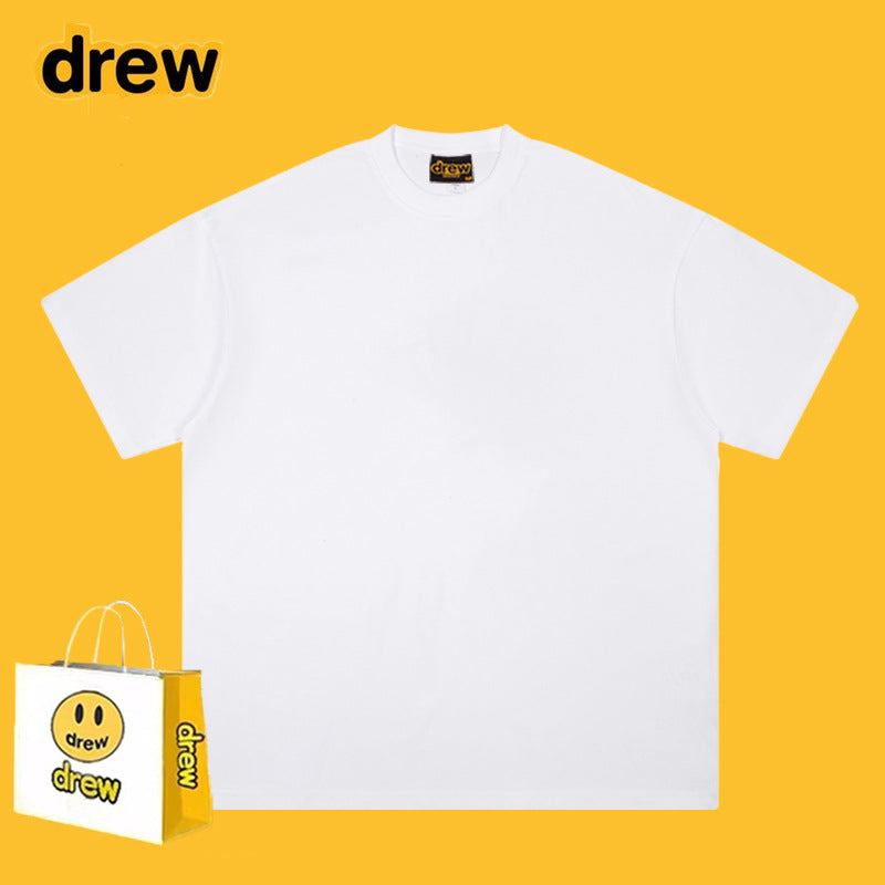 Drew T-shirts Smiley Letter Cotton T-shirt