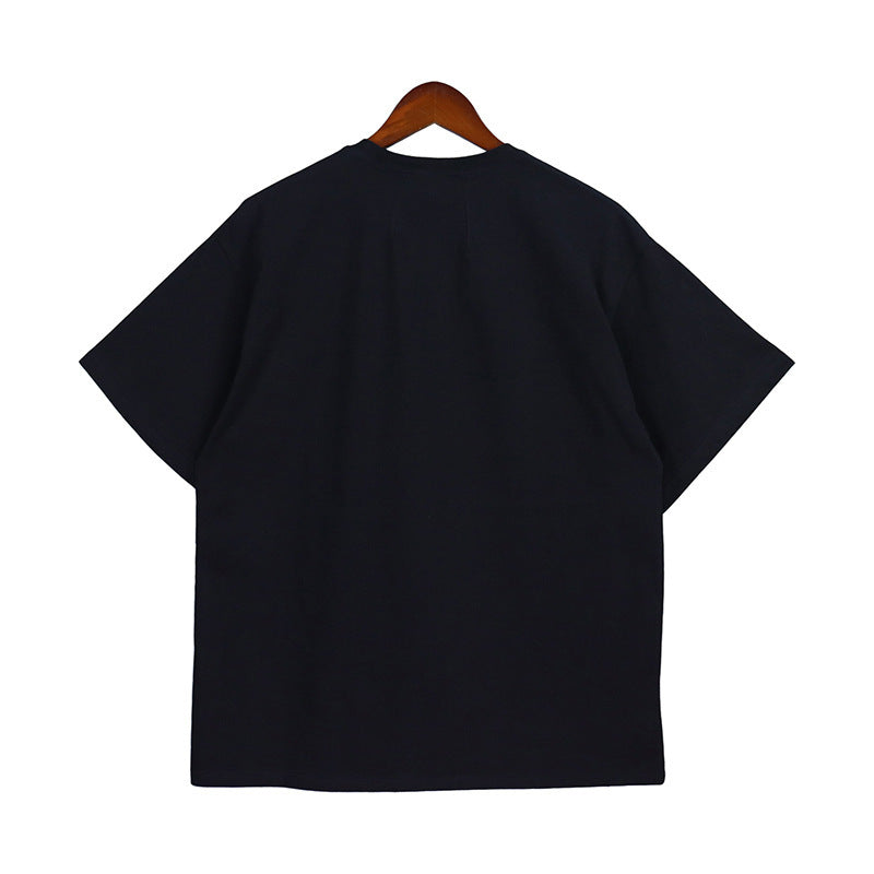 Rhude T-shirt Vintage Yacht Color Alphabet Print Short Sleeve T-shirt