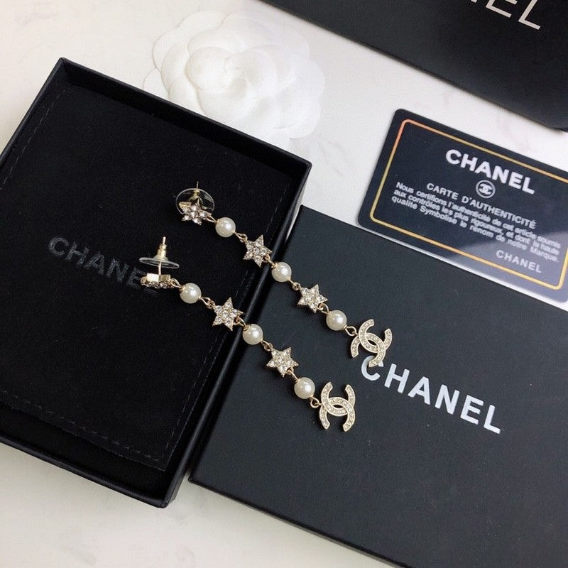 18K  Chanel Long Tassel Earrings