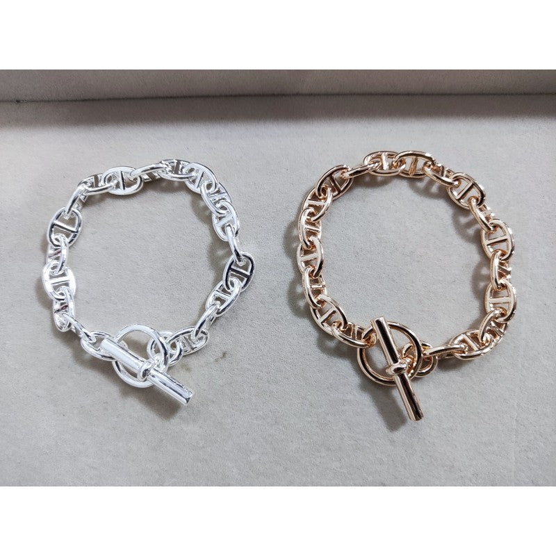 18K Hermes Cha?ne D'ancre Encha?n¨¦e Bracelet